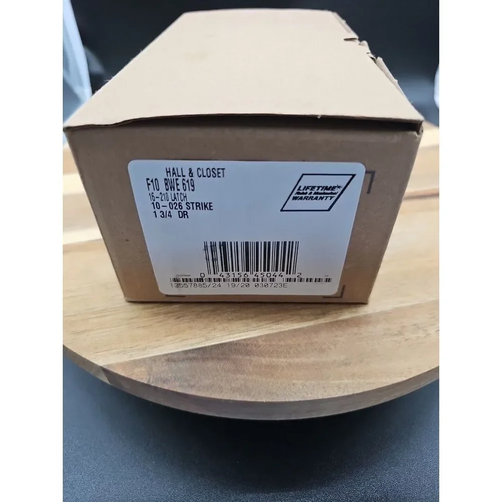 Schlage F10 BWE Bowery Door Knob, Hall & Closet‎ Passage Lock